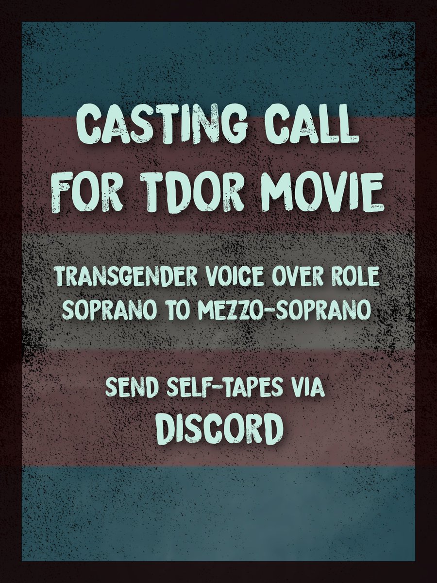 I'm looking to cast an individual in my upcoming short film, "We Are Not Surprised" - coming to screens near you on November 20th! 🏳️‍⚧️
discord.gg/hjchfFkmaJ