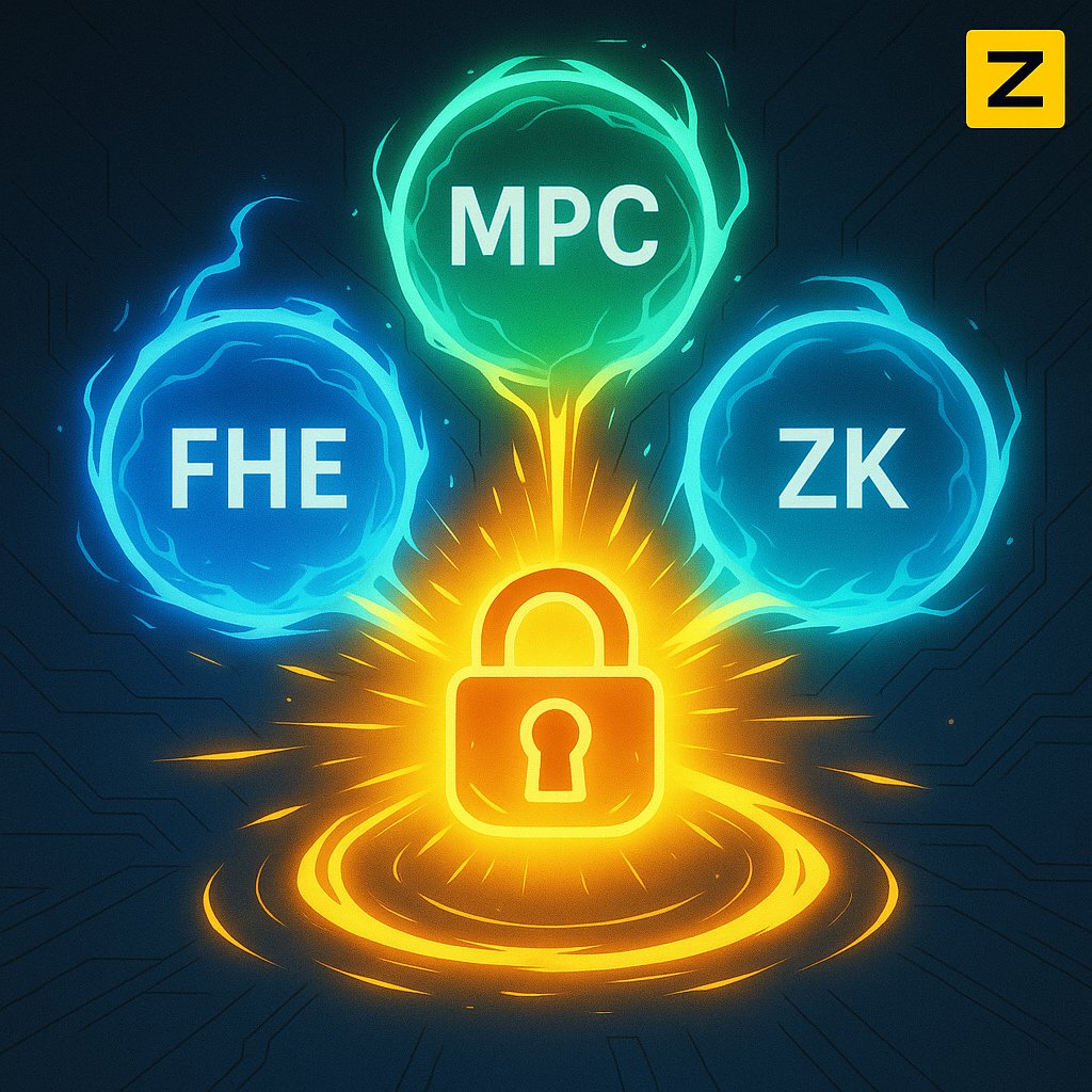mmm511112's tweet photo. )))))))))))))))Cryptographic Synergy(((((((((((

@zama_fhe  combines FHE for computation, MPC for key management, and ZK proofs to verify encrypted inputs. Together, they create a trustless ecosystem where computation, confidentiality, and correctness coexist. The synergy of these cryptographic primitives defines the next era of secure blockchain computation
#ZamaCreatorProgram .