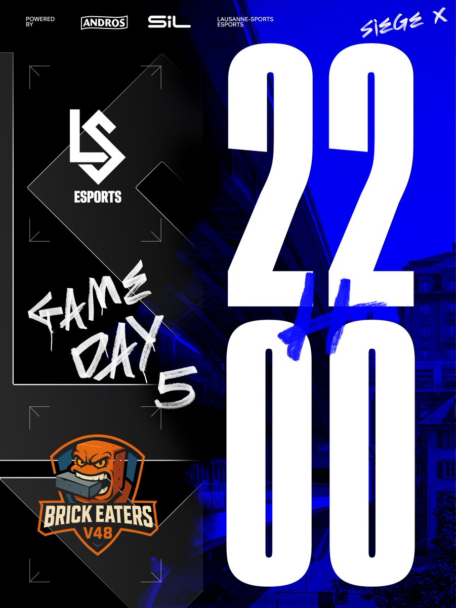 Déjà le 5e match de ces <a href="/ELC_EsportsR6/">ELC Esports R6</a> Challengers !! 🔥🔥

Nos joueurs sont dans une bonne position pour atteindre les playoffs 💪 Pas question de se relâcher ce soir !!

🆚 #BrickEatersV48 🧱
🕑 22h00
📺 twitch.tv/elc_esports_r6…

#AllezLausanne 🔵⚪️