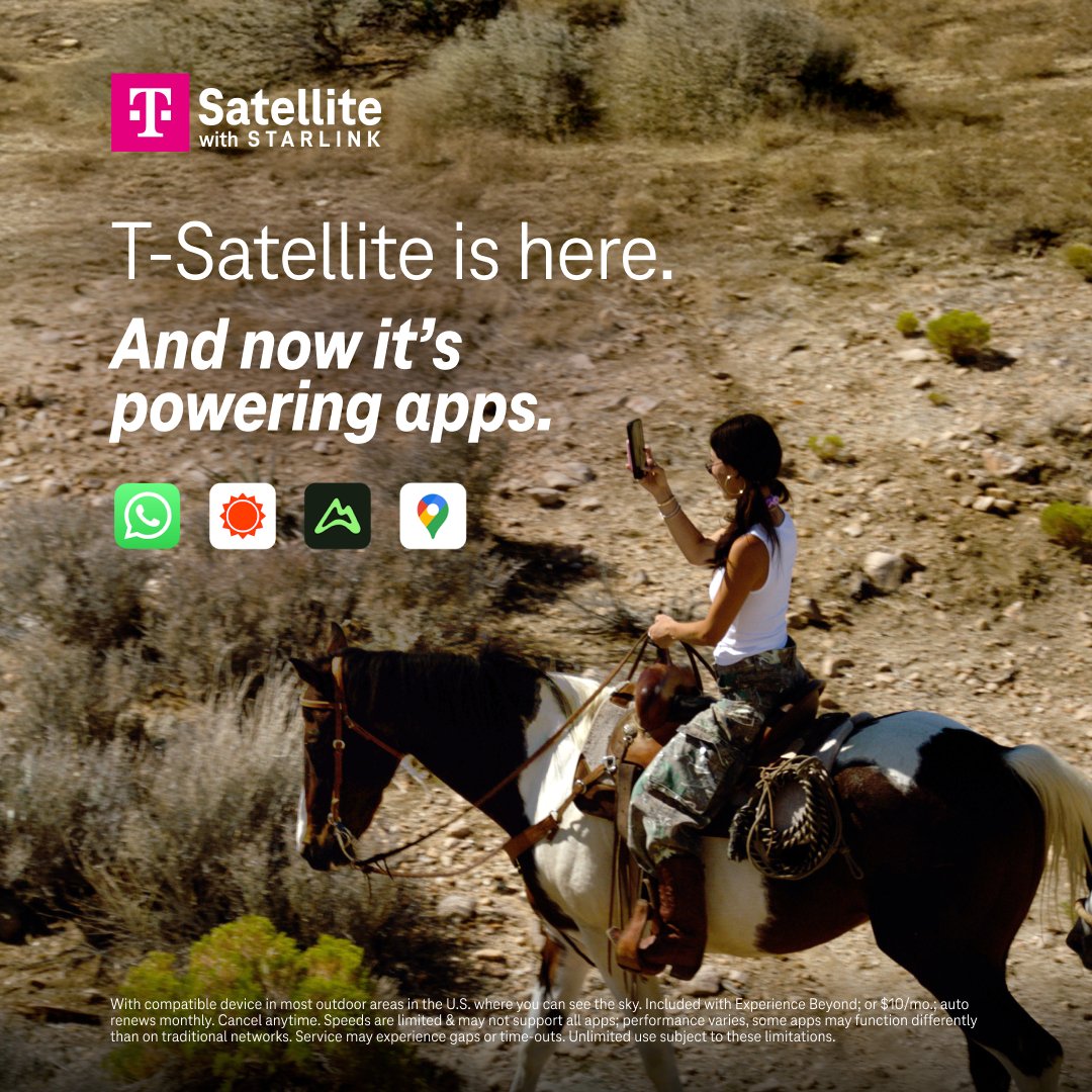 .<a href="/TMobile/">T-Mobile</a> T-Satellite is doing its thing 💪 keeping people connected and powering apps off the grid 👏 ms.spr.ly/6010sFazI

#TeamMagenta