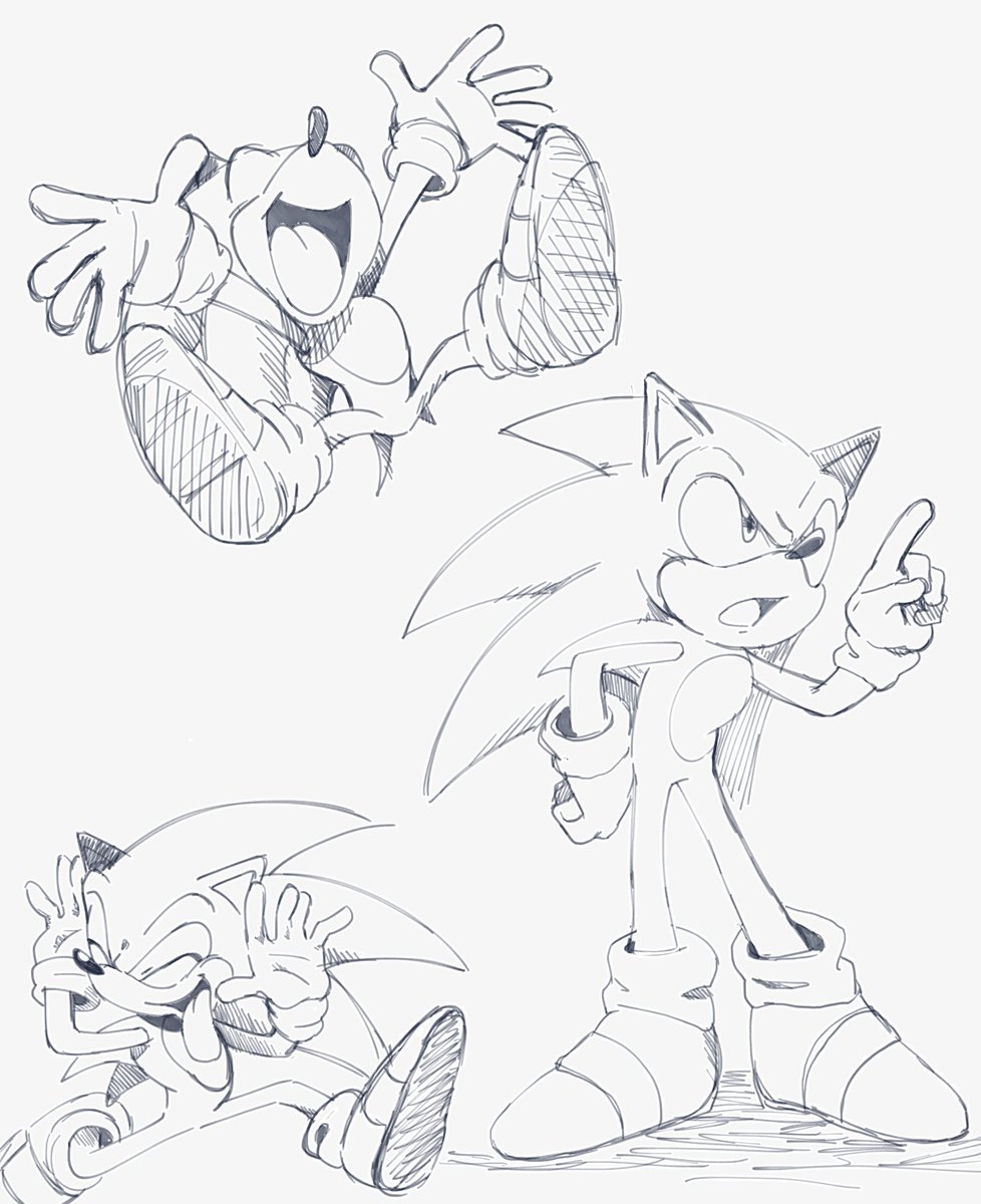 sonic sketches by using refs