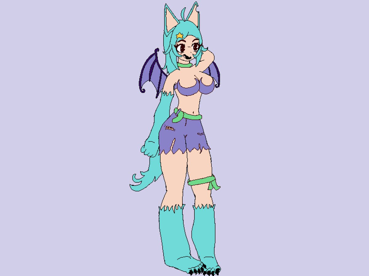 pixelsbyd's tweet photo. Gonna be showing off some OC's @jarobixel let me color in for him! 😌 #pixelart https://t.co/skthtMwT2m