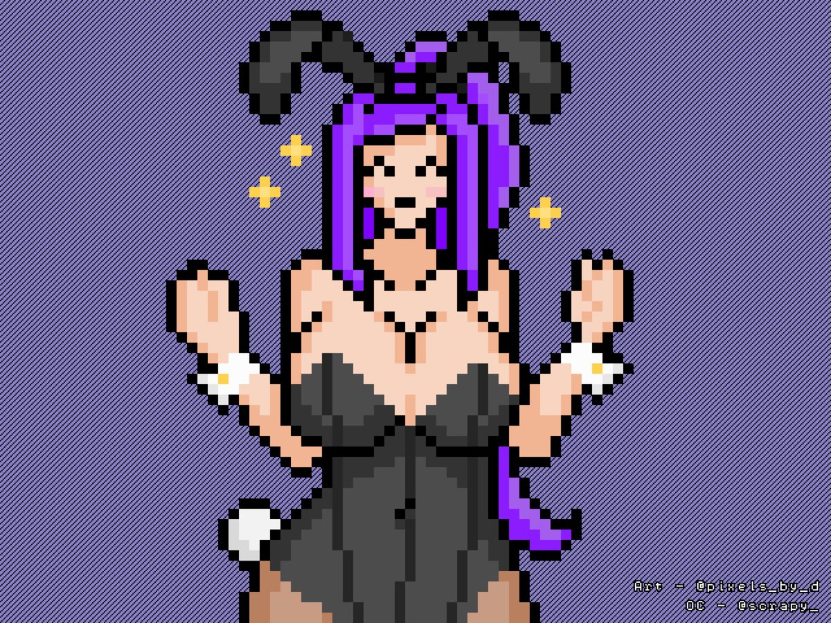 pixelsbyd's tweet photo. Kicking off the new year with bunny girls! 👯‍♀️ #pixelart https://t.co/uLdYopWyxC