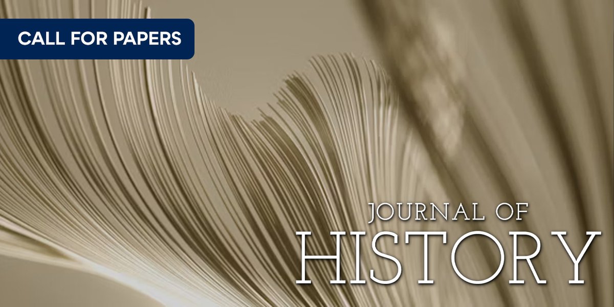 utpjournals's tweet image. #CallForPapers: The Journal of History welcomes submissions of research articles, review essays, and thematic issue proposals on any area of history. Submissions are accepted on an ongoing basis. Learn more: bit.ly/4nE83RF
#History