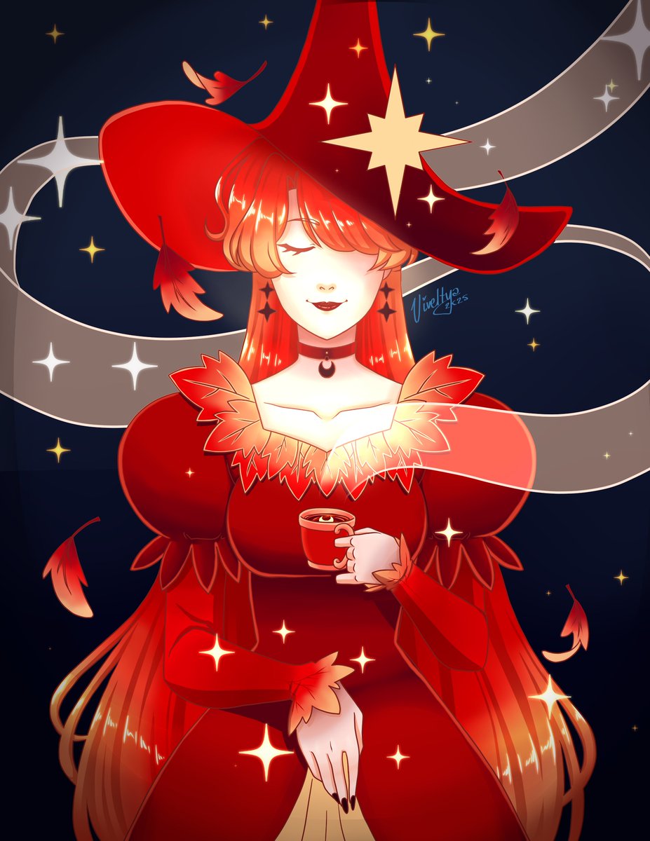 So, this was tagged as a #DTIYS on Insta and I just had to draw that cutie!! AUTUMN WITCH~

Done in #clipstudiopaint