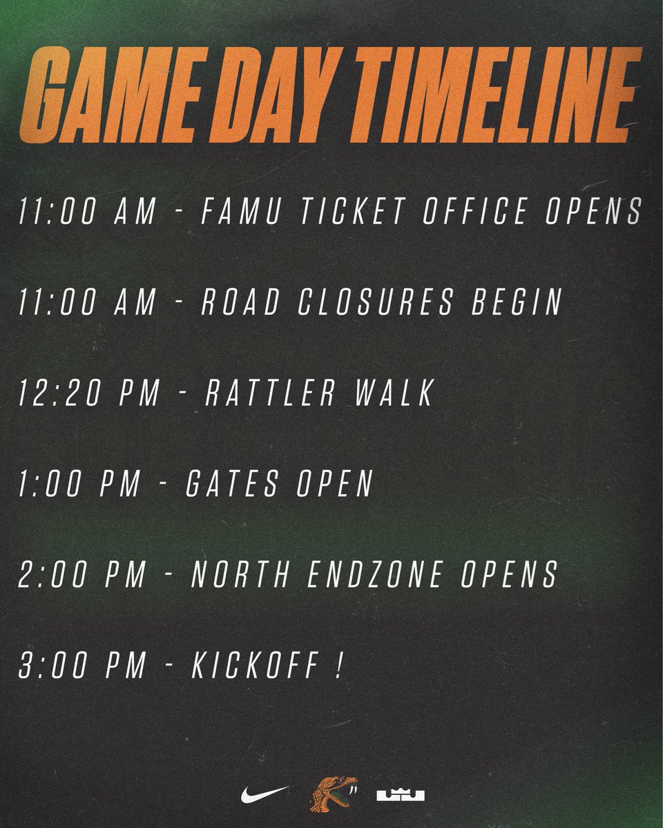 FAMU_FB's tweet image. Know Before You Go: Florida A&amp;amp;M vs North Carolina Central 

Read more ➡️ tinyurl.com/3fuyvwap

#FAMU | #Rattlers | #FangsUp 🐍