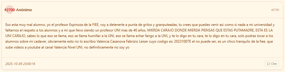 hispachanrev's tweet photo. Profesor regaña al que amenazó a la universidad. 
> https://t.co/pmdm18i4oA https://t.co/d3fY91FGMW