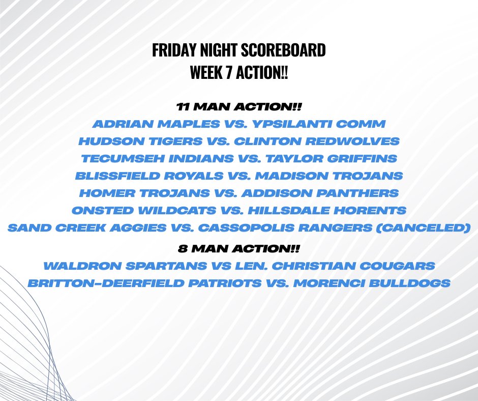 ThatRutkoGirl's tweet photo. It's Friday Night and that means we got a whole list of games on the docket tonight for Week 7!!! https://t.co/MlEd2SobZ8
