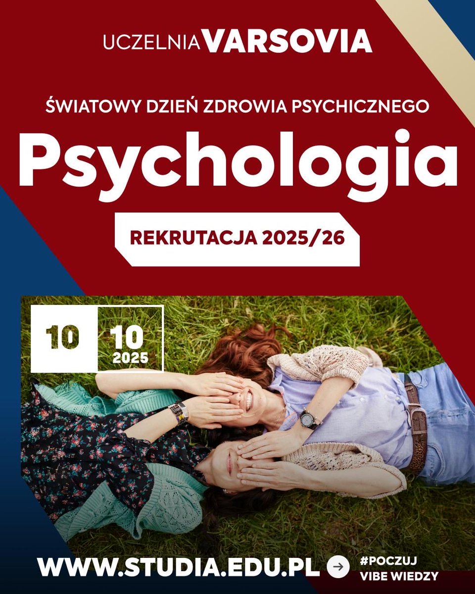 🧠 Światowy Dzień Zdrowia Psychicznego ! 🎓 Studiuj Psychologię! 🎯wybierz ścieżkę, która pozwoli Ci wspierać innych, budować relacje i zmieniać świat na lepsze.

Wybierz specjalność dla siebie⬇️
🔹Neuromarketing
🔹Neuropsychologia
🔹Psychodietetyka i suplementacja w sporcie