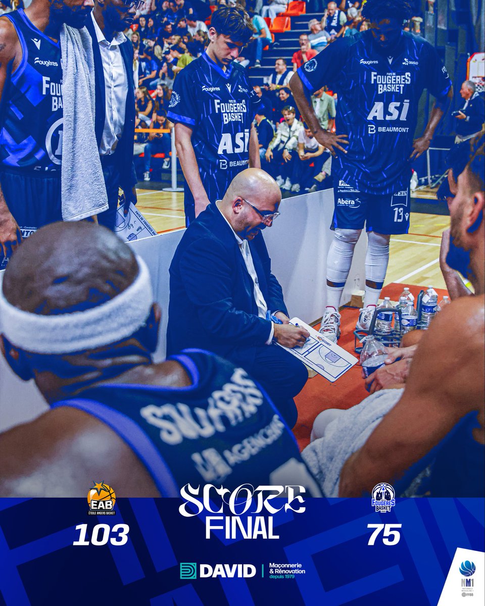 𝑺𝑪𝑶𝑹𝑬 𝑭𝑰𝑵𝑨𝑳 🏀

Soirée à oublier ce soir en Anjou 😔

Rendez-vous vendredi prochain à la maison face au Pôle France ! 💪🏼

👉🏼 Présenté par David Construction