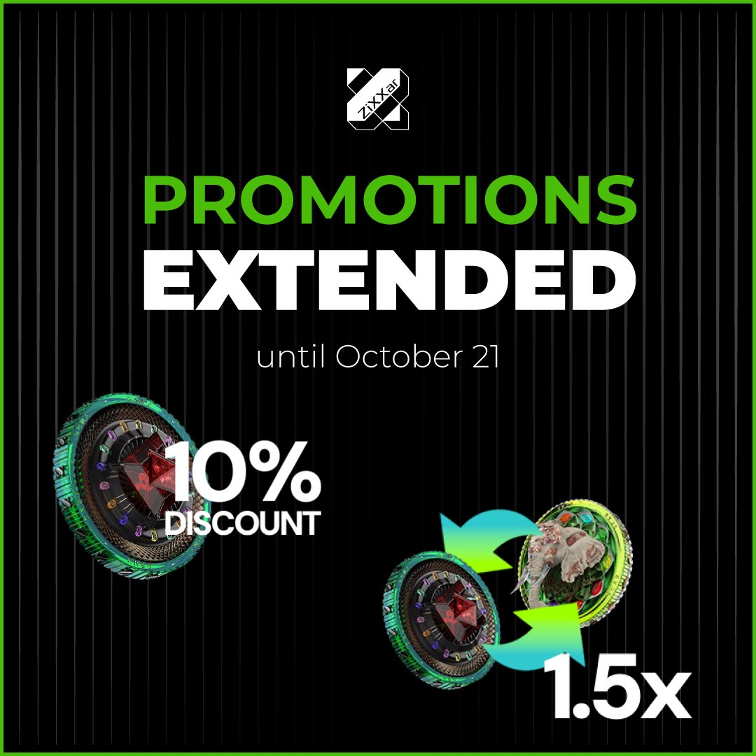 We’ve listened to your request and have extended our promotions until October 21st. This is your last chance to get Gems at a 10% discount and swap them for $LOXO for 1.5x!