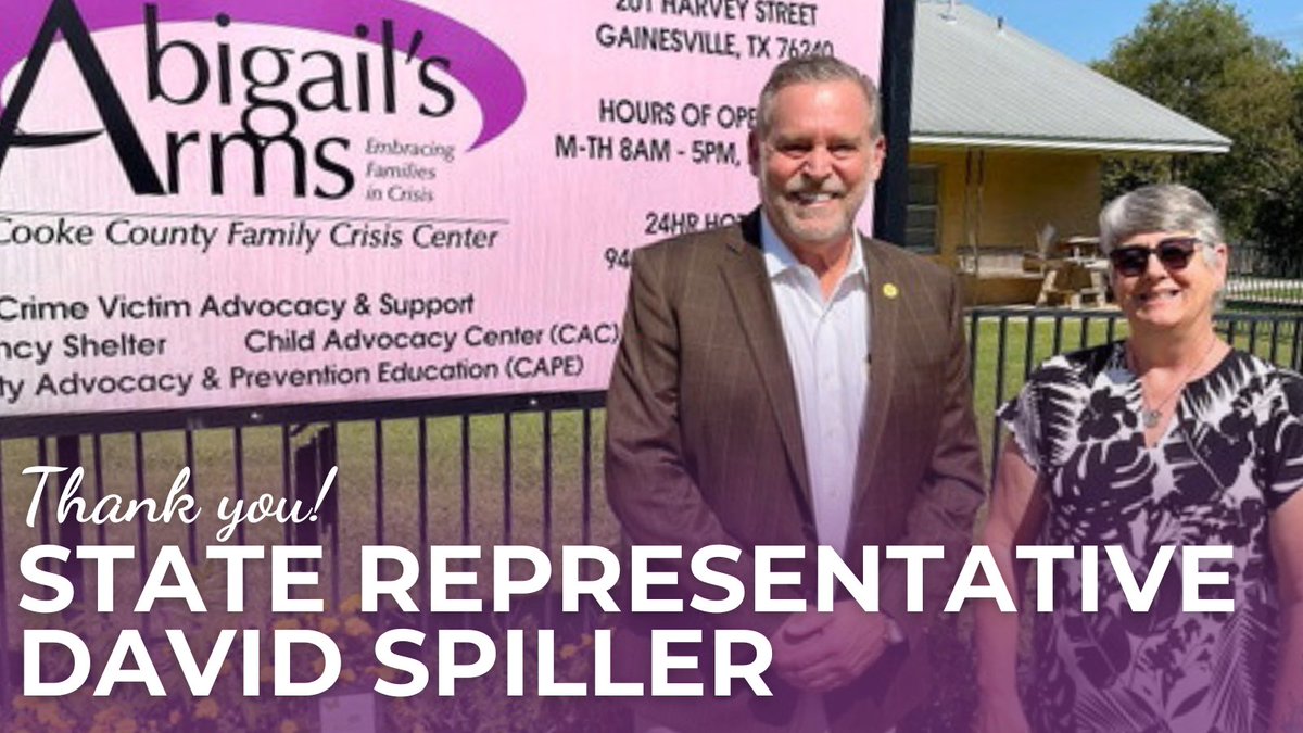 💜 Earlier this month, Ginger met with State Representative David Spiller (District 68) to share the important work happening at Abigail’s Arms.

We’re grateful for Representative Spiller’s time and his commitment to supporting strong, safe communities.

#AbigailsArms #DVAM2025
