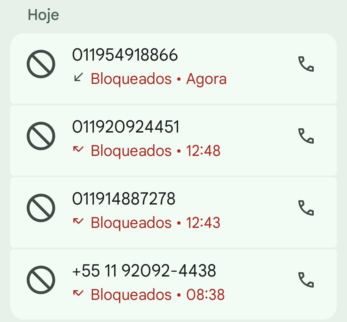 CJBrEngLeo's tweet image. Será que é só no Brasil que as pessoas precisam passar o dia inteiro bloqueando o número de telefone?