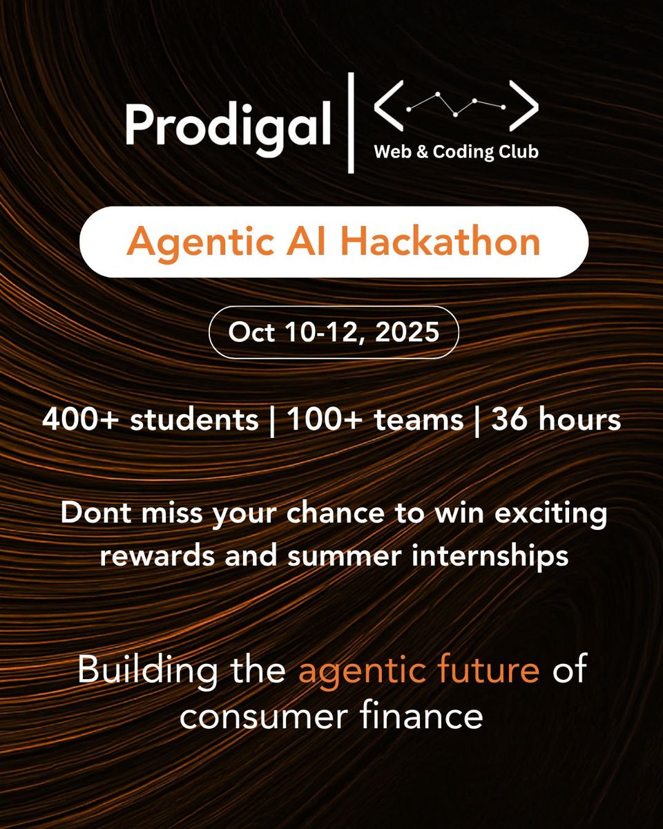 10/10 FOMO only watching from afar as ~500 students hunker into the weekend for the <a href="/prodigaltech/">Prodigal</a> AI hackathon with <a href="/wncc_iitb/">wncc.iitb</a> at <a href="/iitbombay/">IIT Bombay</a> 🤓