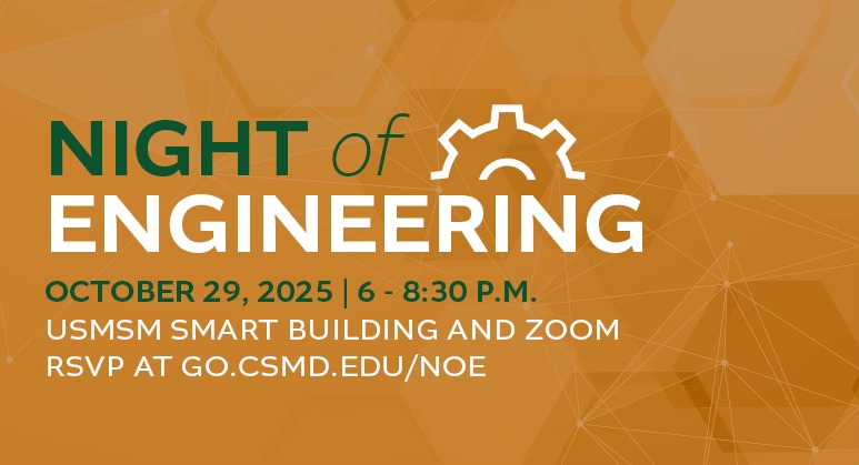 Check out the MATRIX Lab at the <a href="/CSMHawks/">CSM Hawks</a> Night of Engineering! Learn more about CSM, the <a href="/ClarkSchool/">Maryland Engineering</a> programs in Southern Maryland, and student opportunities with us! You'll also see a cool AI demo by one of our grad students! Register at go.csmd.edu/noe