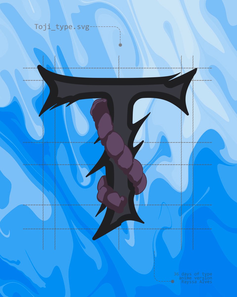 byasyar's tweet image. #36daysoftype anime version
T - Toji

#TojiFushiguro #JujutsuKaisen #jjk #type #typography
