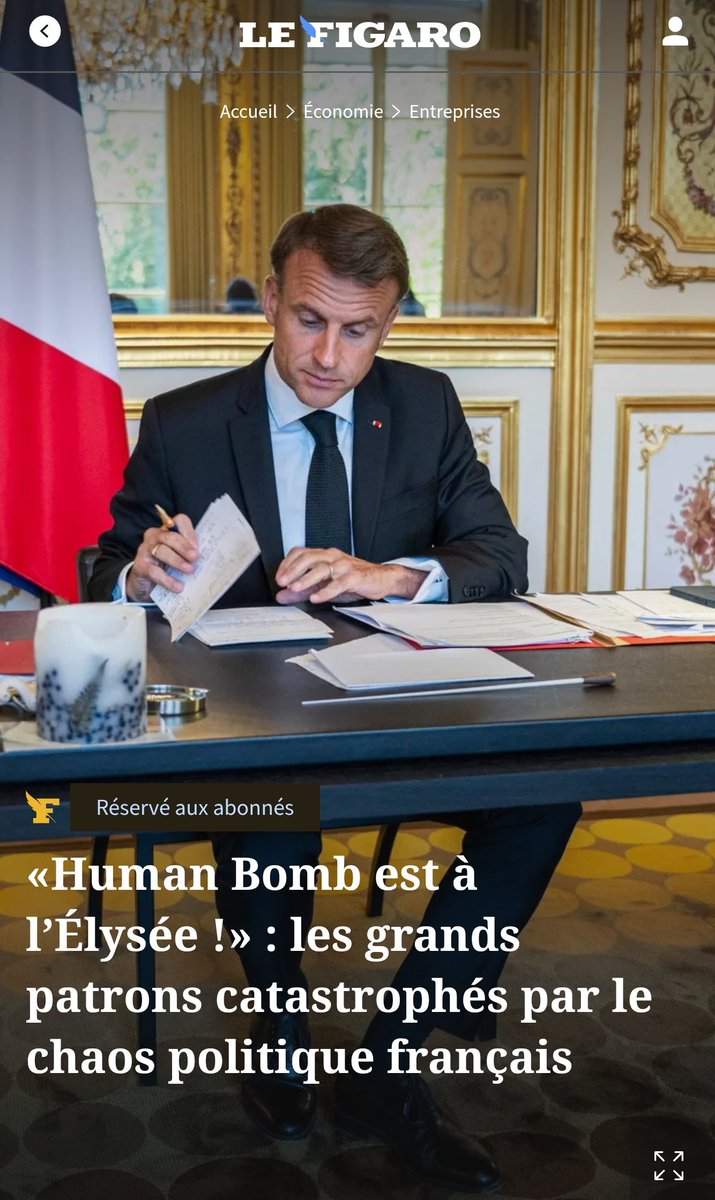 jon_delorraine's tweet image. "La bombe humaine est à l'Elysée"
Les grands patrons n'en veulent plus non plus.
La France entière est prise en otage.
