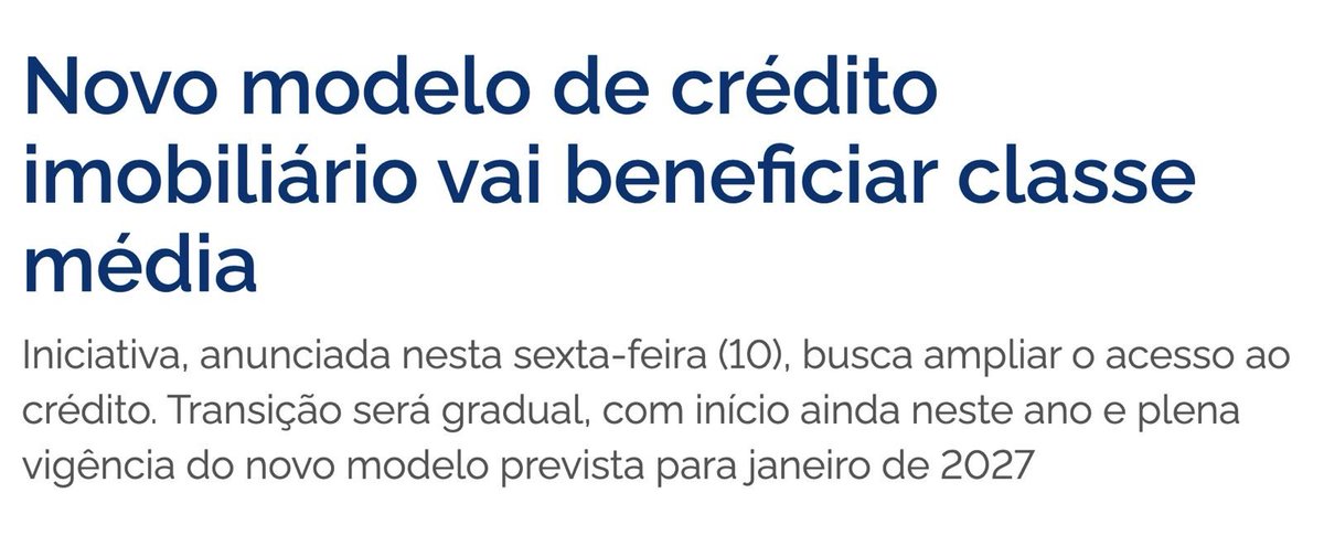 LulaOficial's tweet image. Hoje anunciamos um novo modelo de crédito imobiliário, que vai ampliar o acesso da classe média à casa própria. A modernização do sistema de financiamento habitacional torna o uso da poupança mais eficiente, permitindo que cada real depositado gere mais crédito, mais moradia e…