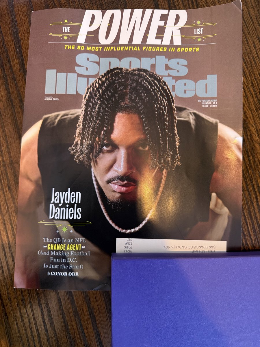 After recently subscribing, I finally got my copy of <a href="/SInow/">Sports Illustrated</a> in the mail.  And what makes it even better is that it features the cover story by the amazing <a href="/ConorOrr/">Conor Orr</a> on LSU legend <a href="/JayD__5/">Jayden Daniels</a> . What a great day!