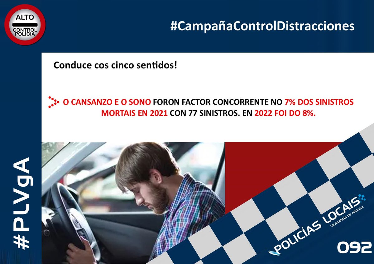 #seguridadeviaria #CampañaControl #CampañaControlDistracciones e #distraccions #CeroDistraccións #ceromobil dende o 6 ao 12 de outubro de 2025
#092ATúaPolicíaDeProximidade #policíalocal #vilagarcía #vilagarciadearousa #PLVgA #policialocaldegalicia
#NoEsPorLaMulta