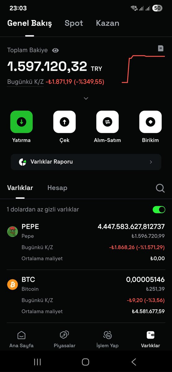 KriptoEfsanesi's tweet image. Şuanda canlı yayında 1.6 milyon TL lik Pepe alımı yaptım daha da almaya devam edicem  koooss gell