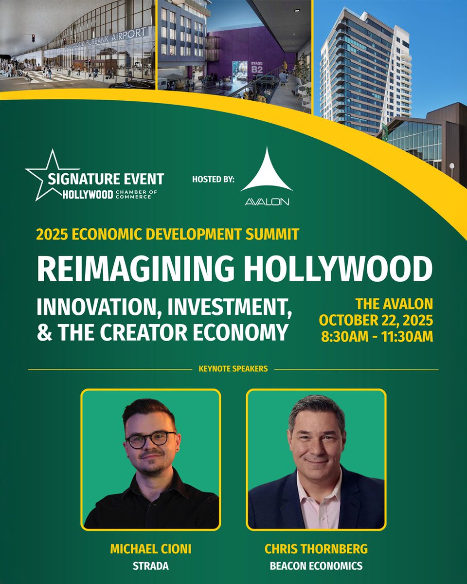 We’re excited to share that our CEO, @Michael Cioni, will be delivering a groundbreaking message at the 2025 Economic Development Summit on October 22nd.
Register: business.hollywoodchamber.net/events/details…