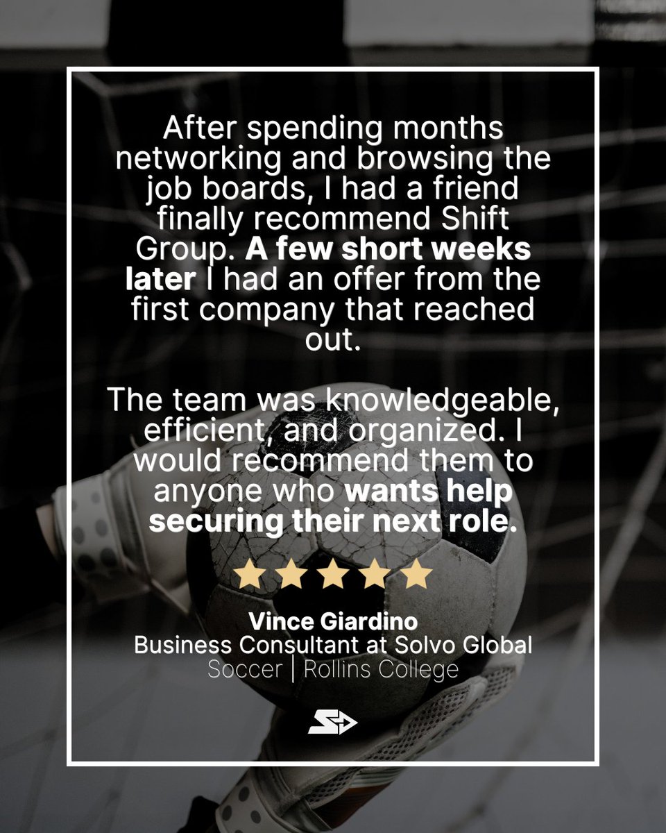 shiftgroup_hq's tweet image. Months of searching. Weeks with Shift Group. One job offer.
Learn more about the Shift Group difference at shiftgroup.io
#shiftgroup #allgasnobrakes