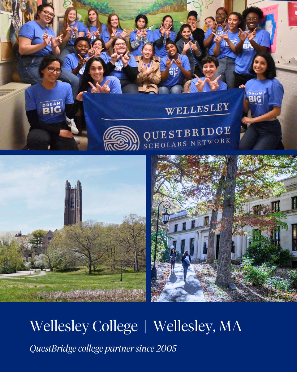 QuestBridge's tweet image. Today we celebrate two decades of opportunity, community, and transformative impact with Pomona College, Scripps College, and Wellesley College. 🎉