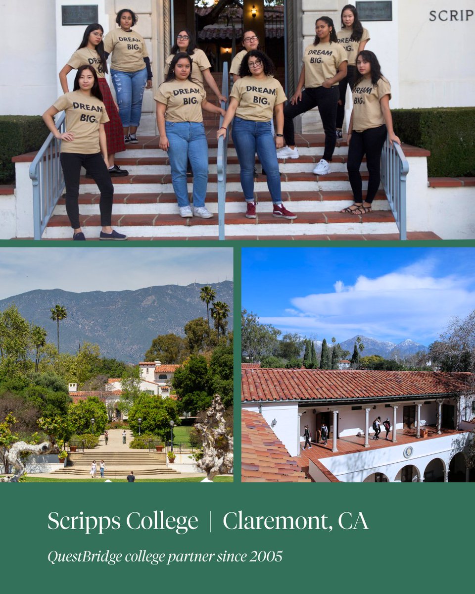 QuestBridge's tweet image. Today we celebrate two decades of opportunity, community, and transformative impact with Pomona College, Scripps College, and Wellesley College. 🎉