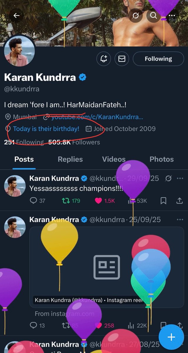 ALionsVirgin's tweet photo. Yay 🥳 🎉 
#HappyBirthdayKaranKundrra 🎂💋
@kkundrra 41 &amp; counting!!! ❤️ https://t.co/k28FNwtksk