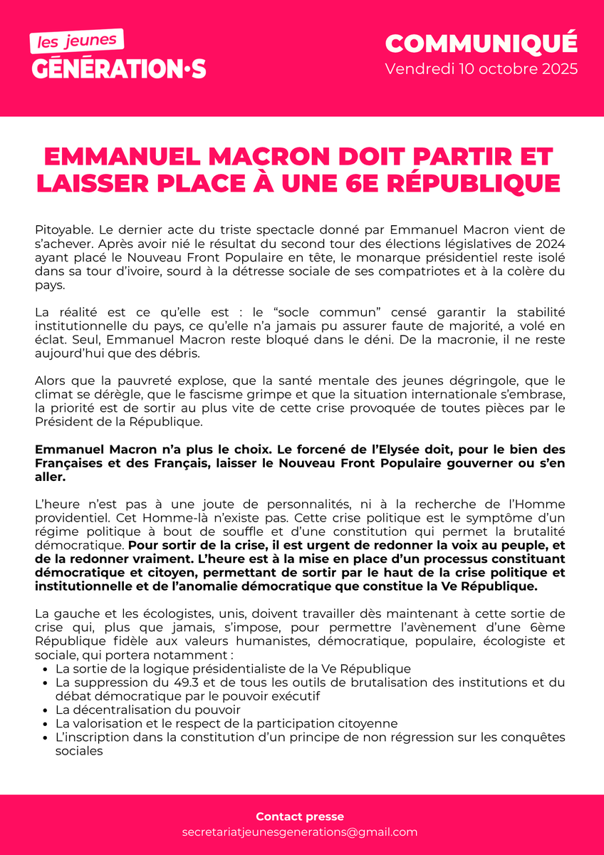 Le forcené de l'Elysée doit s'en aller.

Place à la 6ème République !