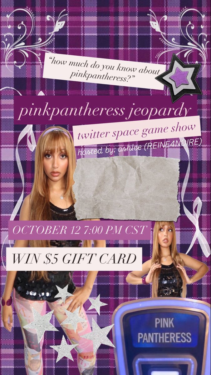 🐆 PINKPANTHERESS JEOPARDY: OCTOBER 12TH 7:00 PM CST 🗯️ WINNER GETS $5 GIFT CARD! 🚦 BE THERE OR BE SQUARE! 🍬