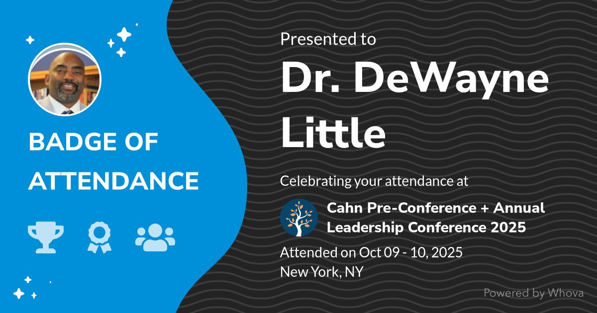 DewayneLittle11's tweet photo. 🎉 Just had an incredible experience attending Cahn Pre-Conference + Annual Leadership Conference 2025! 🎉  - via #Whova event app https://t.co/59p9p3v3at