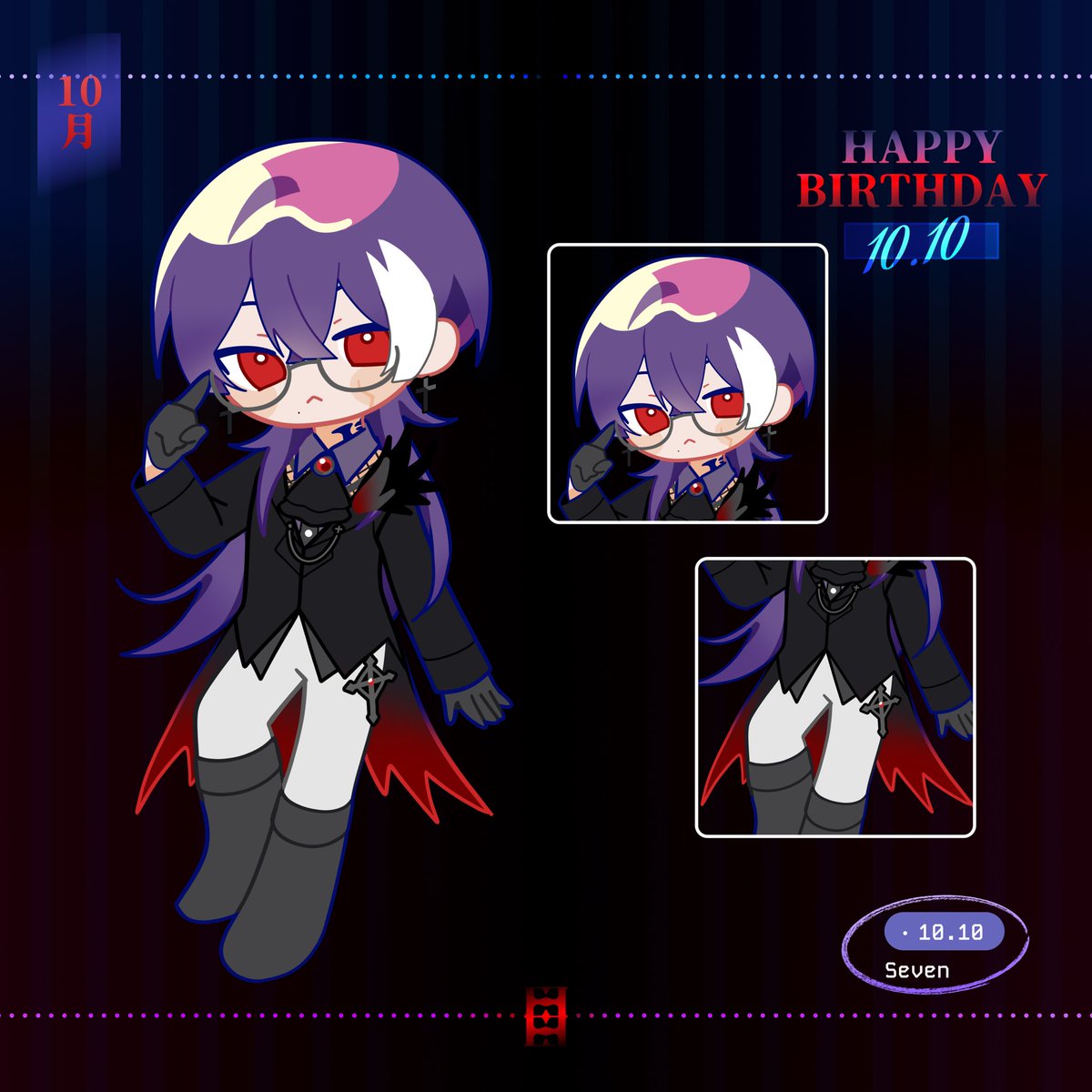 InferiaVT's tweet photo. 【BIRTHDAY CELEBRATION】
Happy birthday to our elegant vampire doctor, @SevenVampSins 🫀
Let's wish him a fang-tastic birthday together!
⚠️ Please do not bring garlic to the party.
#INFERIA https://t.co/J6nILD9ha6