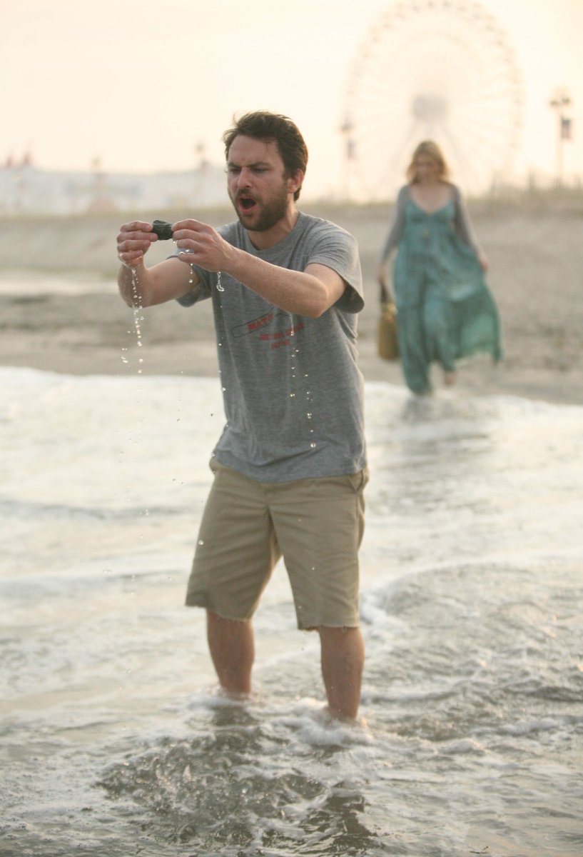 Charlie and Mary-Elizabeth during the shooting of “The Gang Goes to the Jersey Shore” (2011).