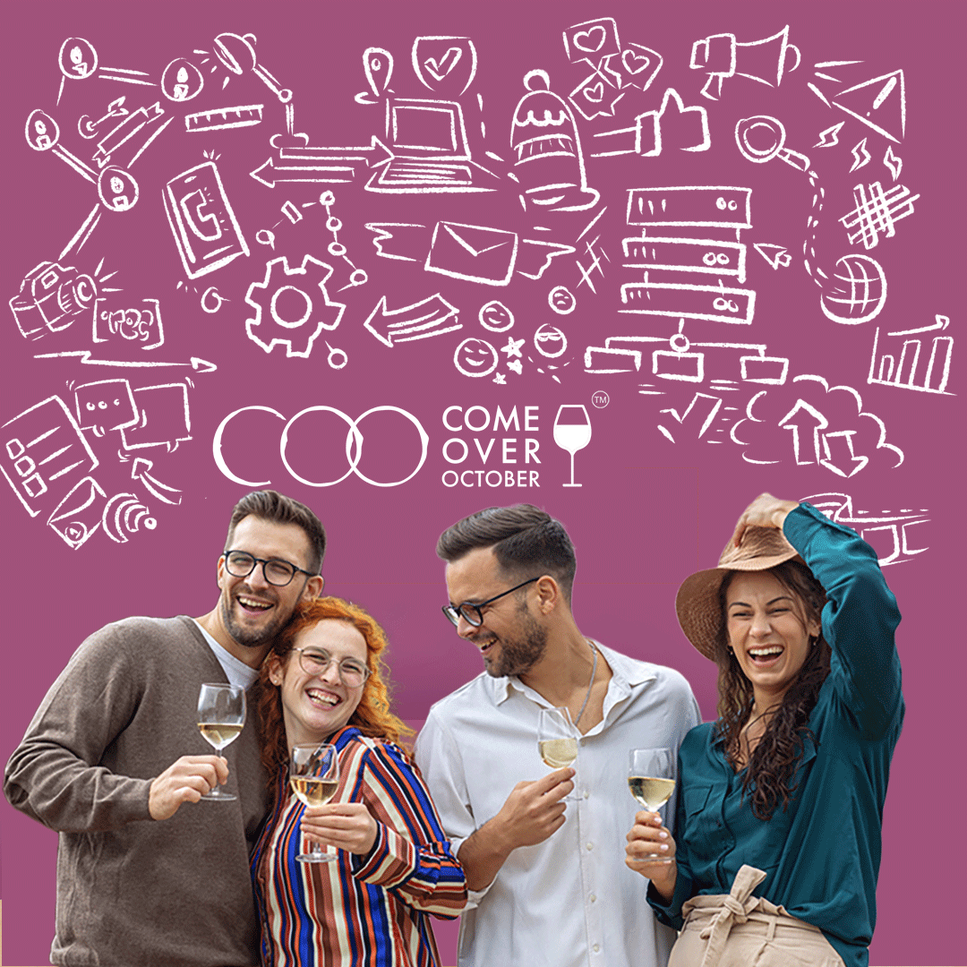 Come Over October is back! 🍷 The global movement reminding people that wine = connection (and a great excuse to host friends). See how wineries can join the 2025 fun: wineglassmarketing.com/coo-2025/