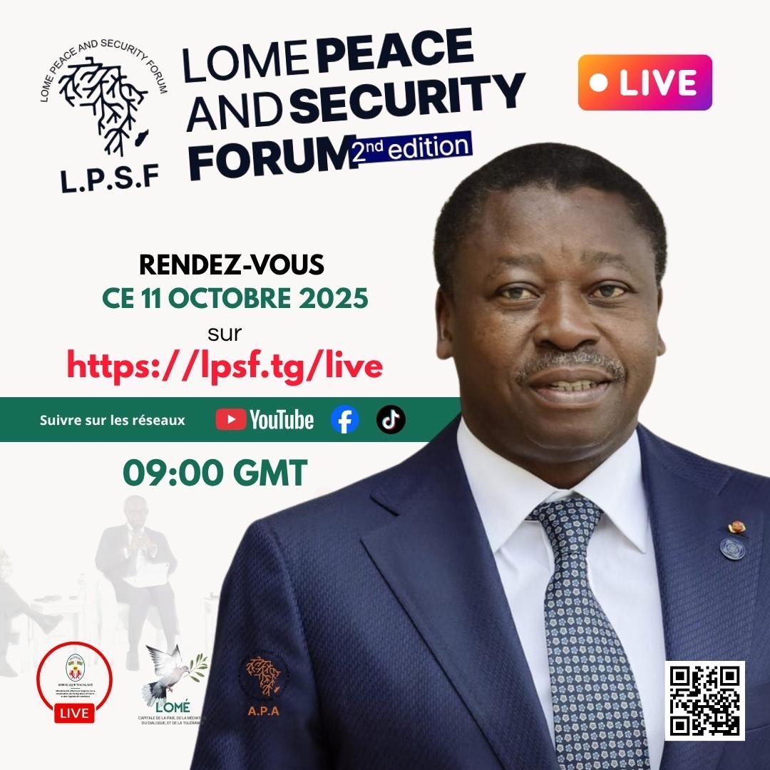 Opening ceremony of <a href="/LomePSF/">Lome Peace and Security Forum</a> tomorrow morning under the leadership of His Excellency <a href="/FEGnassingbe/">Faure Essozimna GNASSINGBÉ</a>, President of the Council.
#Africanophonie #APA
#GovTG #Africa #Africa1st 
#AfricanPoliticalAlliance
#PanafricanCongress
#LomePanafricanCongress
#Lome2024 #Panafrican
#Panafricanism