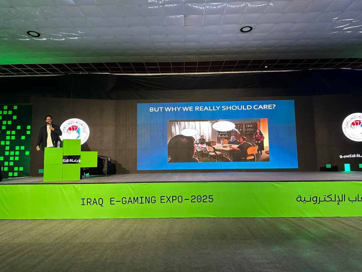 LunarGamesUruk's tweet image. Today I was a speaker at the Iraq E-Gaming Expo, where I talked about why we should make games, and how?
It was an amazing experience that I will never forget. The audience were awesome.
#indiedev #gamedev #devlog