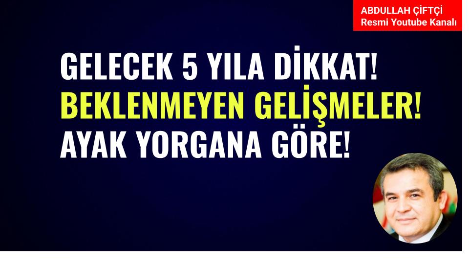 Arkadaşlar

Gelecek 5 yıla dikkat!
Beklenmeyen gelişmeler!
Ayak yorgana göre!

Detaylar Youtube kanalımda video sohbetinde
youtube.com/watch?v=Dq837g…