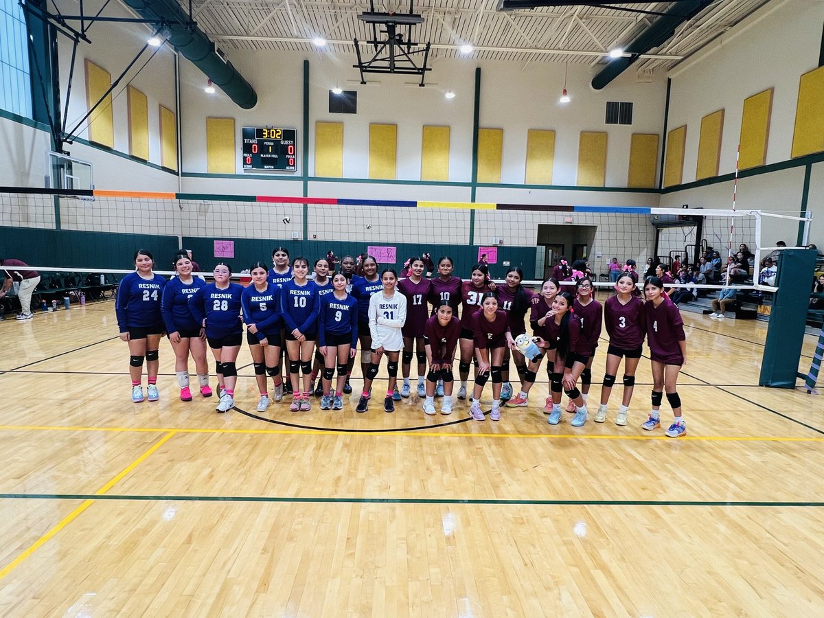 Two great programs. One Titan family. 💚 An awesome night watching McAuliffe and Resnik battle it out on our home courts — the next generation of Titan Volleyball showed out!