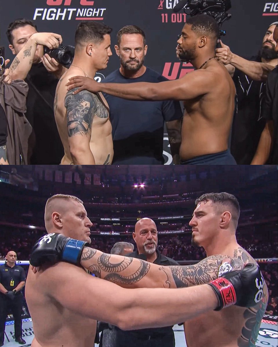 Home_of_Fight's tweet photo. 😭 Mario Pinto was seen doing the Tom Aspinall method of sizing up the reach against his opponent before their fight. https://t.co/c1DQJq5IyH