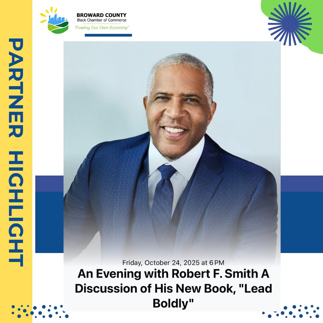 Don’t miss it!   Robert Smith is coming to town. 

Smith will discuss his book, Lead Boldly: Seven Principles from Dr. Martin Luther King Jr., reflecting on MLK’s most impactful speeches and how their core ideas inform modern leadership.

Register - eventbrite.com/e/an-evening-w…