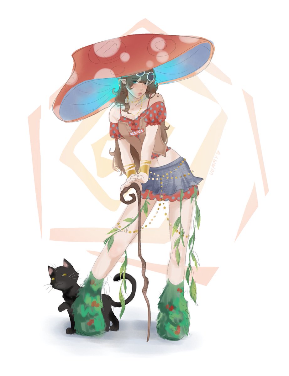 C!georgina and mittens!!🐈‍⬛🍄✨
#gnffanart
