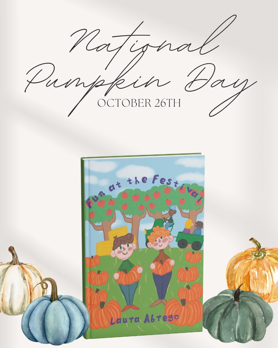 Pumpkins are the pinnacle of fall! What is your favorite activity at the pumpkin patch? Get a copy of "Fun at the Festival" today: bookstore.dorrancepublishing.com/products/fun-a… #NationalPumpkinDay #Fall #HalloweenSeason