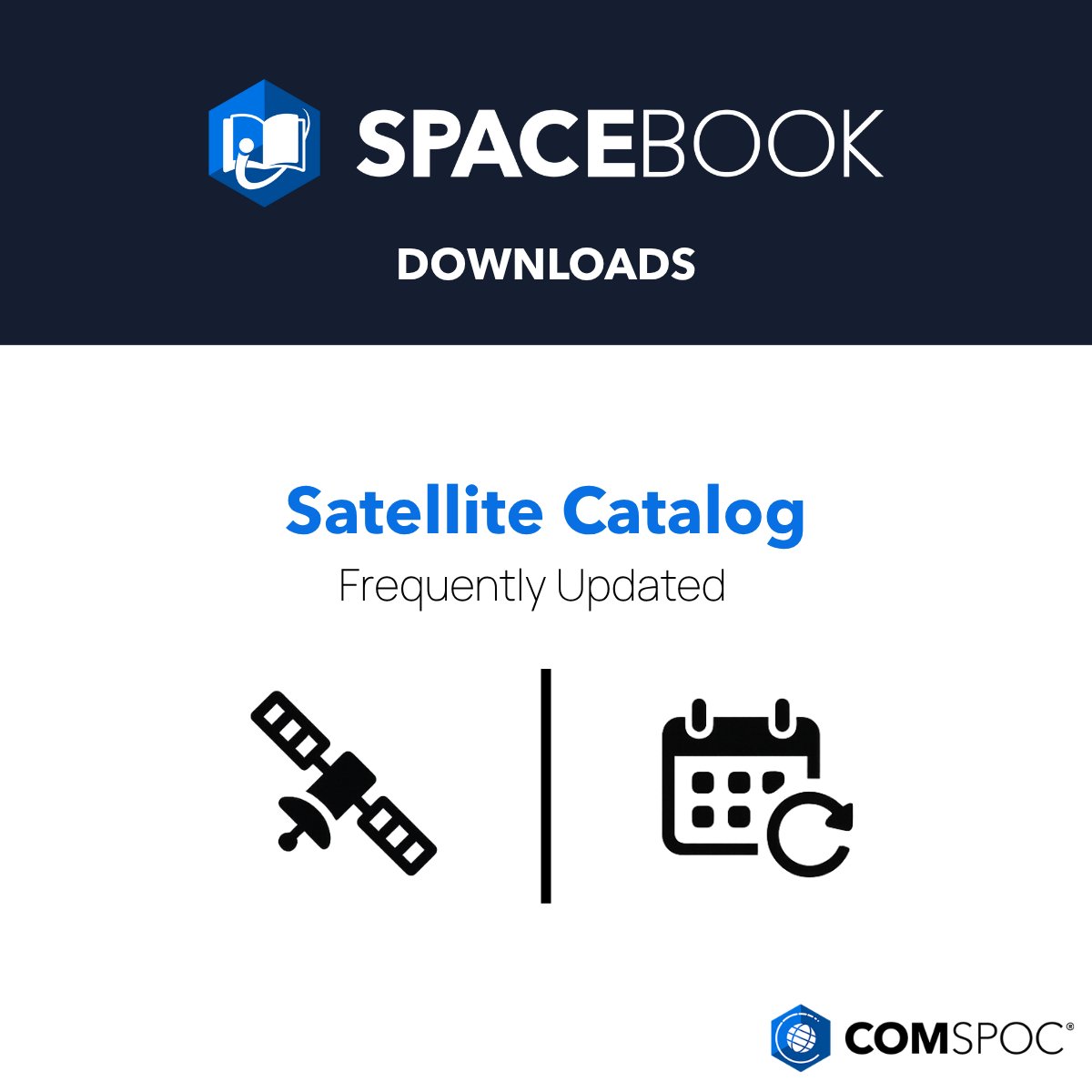 COMSPOC's tweet image. Orbital information on resident space objects (RSOs) in the publicly tracked satellite catalog (SATCAT) is consolidated in the Spacebook downloads portal, which combines data from several authoritative sources and levels of fidelity — including Space-Track.org — into one…