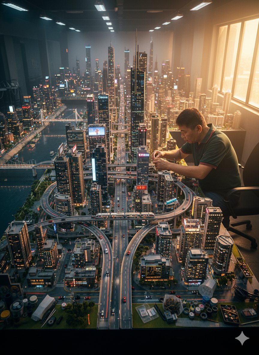 junisidro's tweet image. Miniature Futuristic City Built, Complete with Glowing Skyscrapers, Trains, and Highways. 🌇

#WeBuiltThisCity #RockandRoll
#CivilEngineers #UrbanPlanners #politicians #lawmakers #contractors
#artificialintelligence #AI #GeminiAI