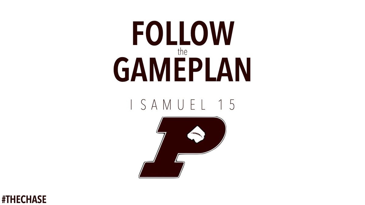 It’s your faith, but it’s not your way. Your faith, God’s way. #FollowTheGameplan #PCHSfb