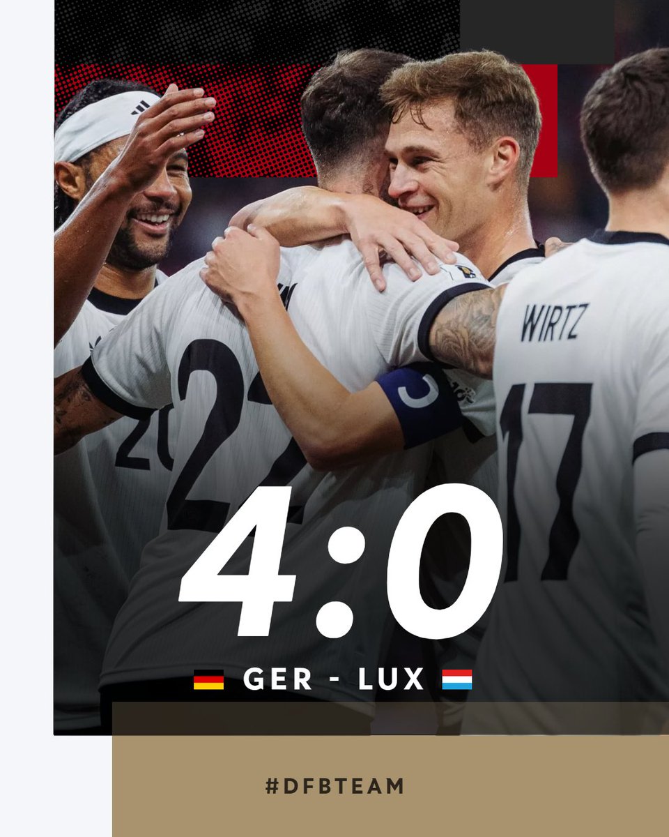 DFB_Team's tweet image. PLUS DREI! ✅
🇩🇪 #GERLUX #dfbteam
📸 DFB/Philipp Reinhard