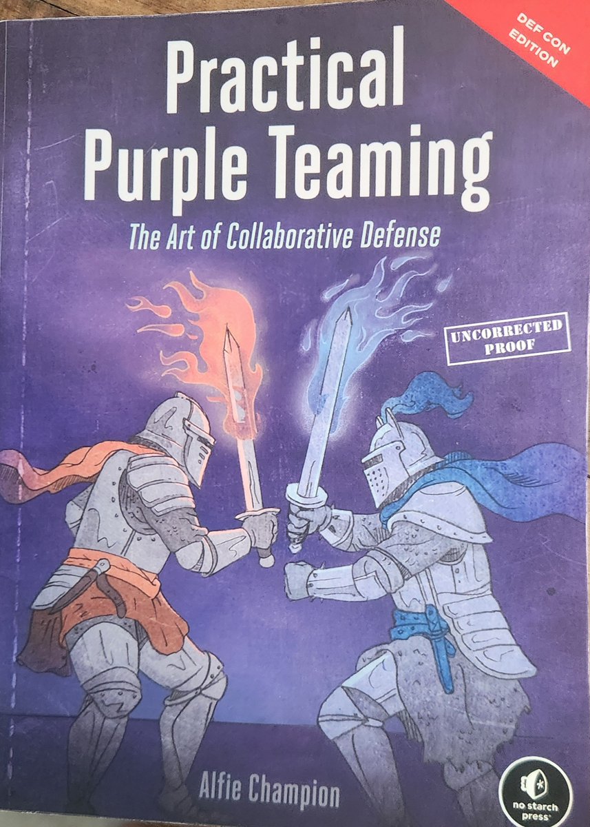 hackerfren's tweet image. I just finished reading my signed early edition of Practical Purple Teaming: The Art of Collaborative Defense by @ajpc500 (Alfie Champion), and it was an excellent read.
The book serves as a complete survey of the tactics, tools, and procedures involved in purple teaming. It…