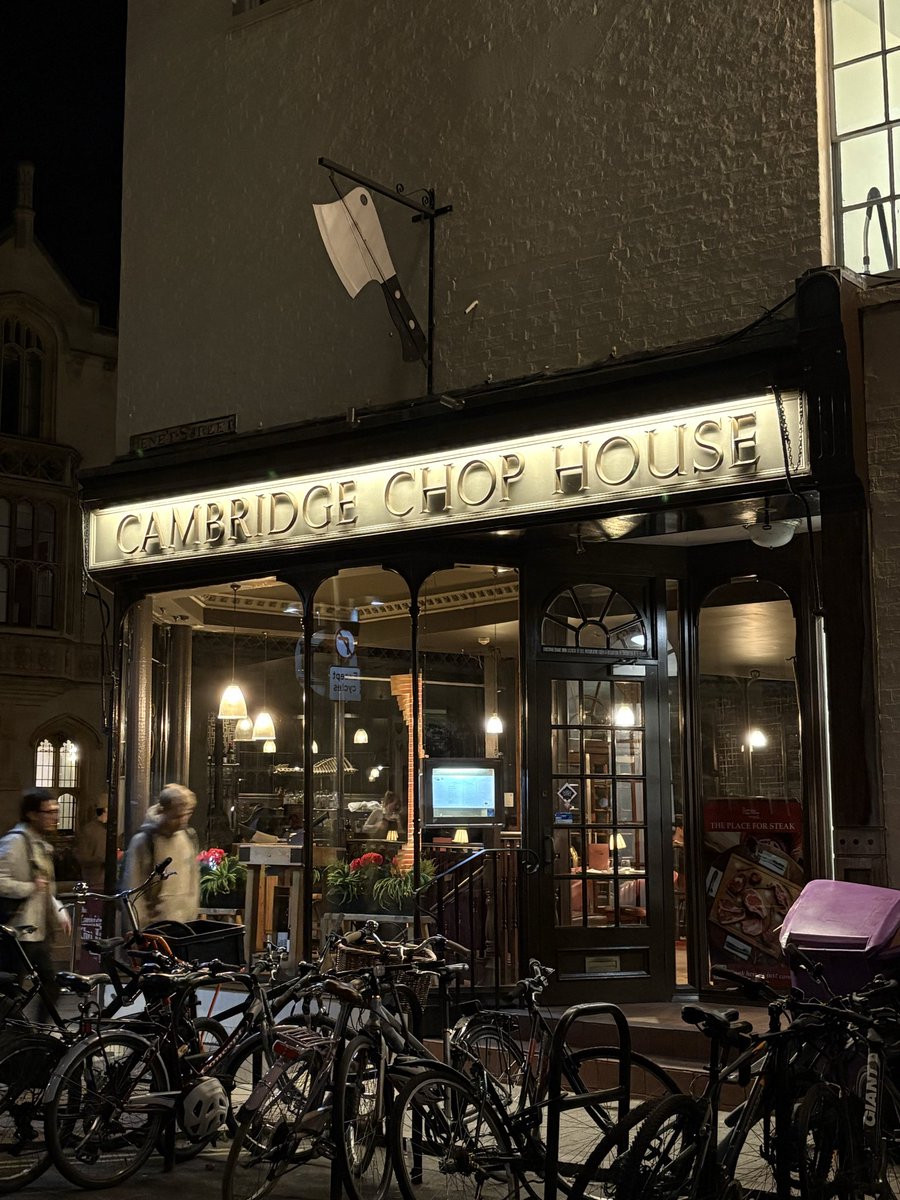 I went to the Cambridge chop house and everyone there knew you